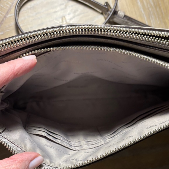 Michael Kors taupe/light gray Leather Crossbody Bag - Picture 7 of 7